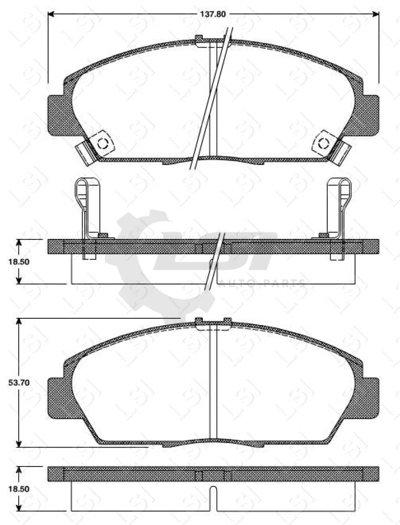 Roadhouse Brake Pads Fr Honda