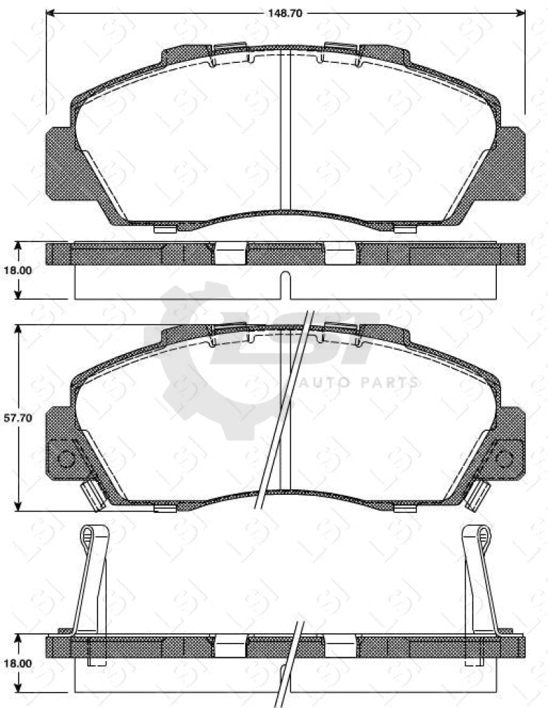 Roadhouse Brake Pads Fr Honda