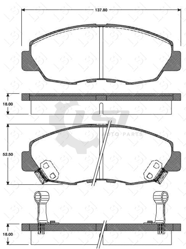 Roadhouse Brake Pads Fr Honda