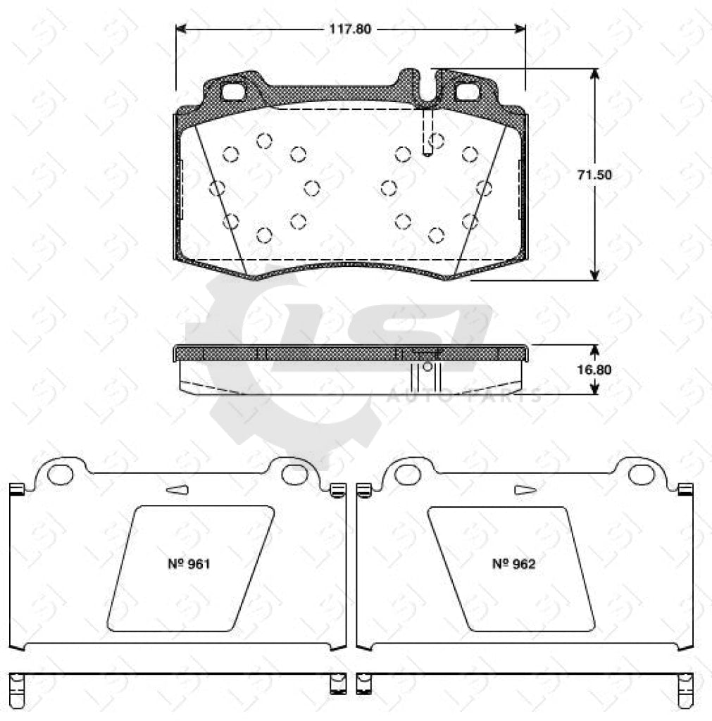 Roadhouse Brake Pads Fr Mercedes Benz