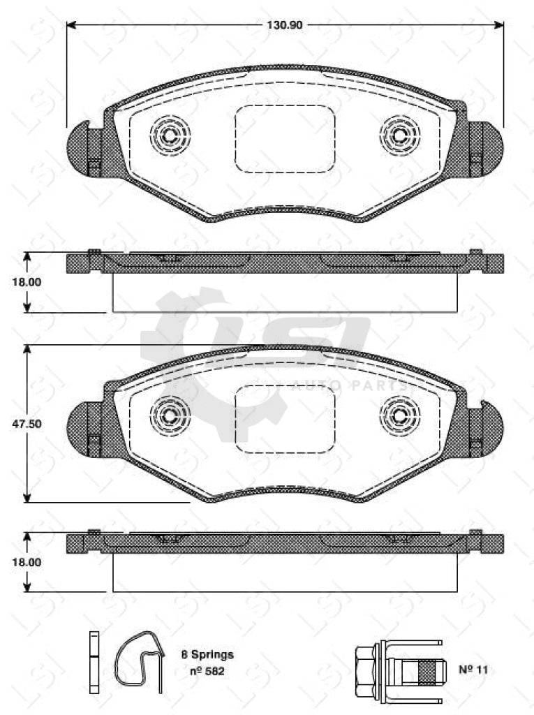 Roadhouse Brake Pads Fr Peugeot