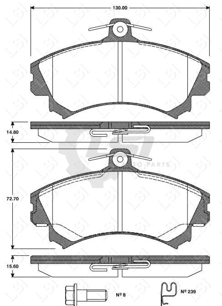 Roadhouse Brake Pads Fr Volvo/ Mitsubishi