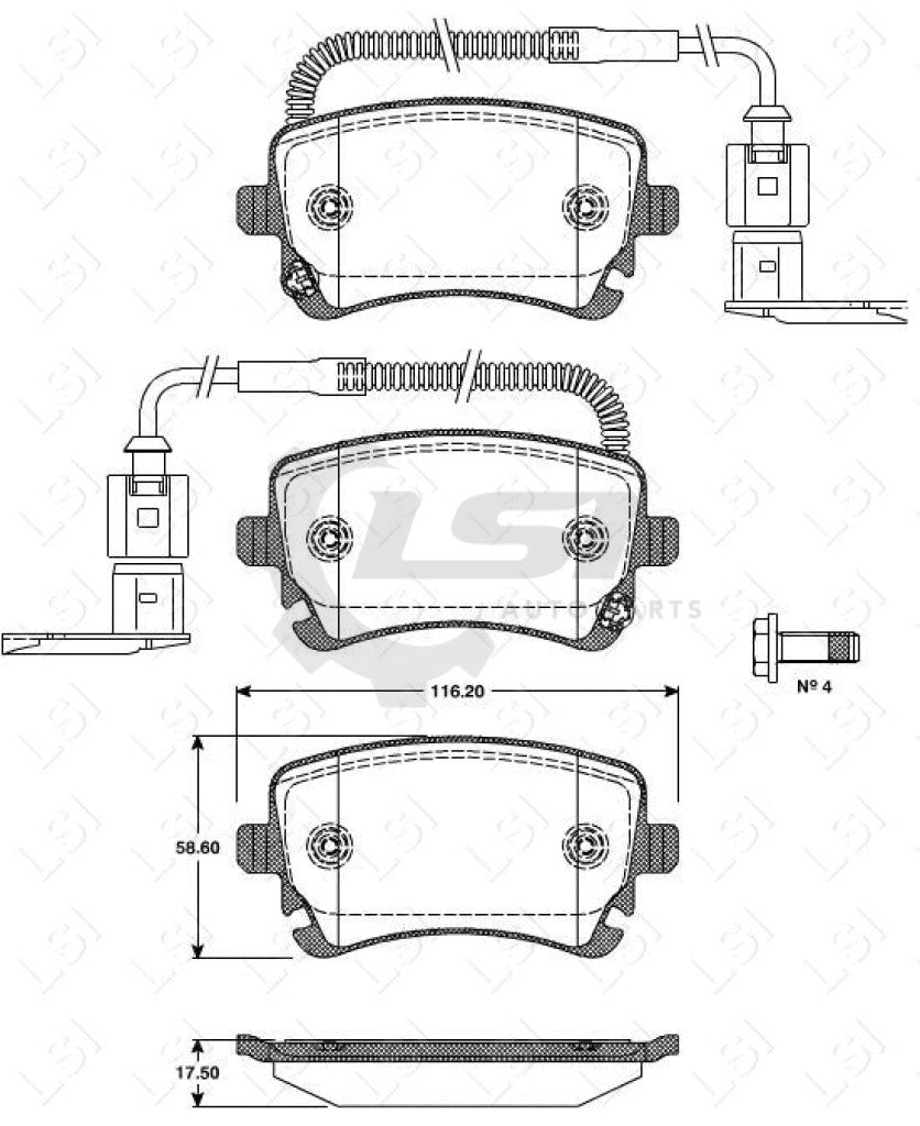 Roadhouse Brake Pads Rear Audi/ Vw