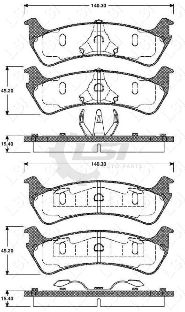 Roadhouse Brake Pads Rear Ford