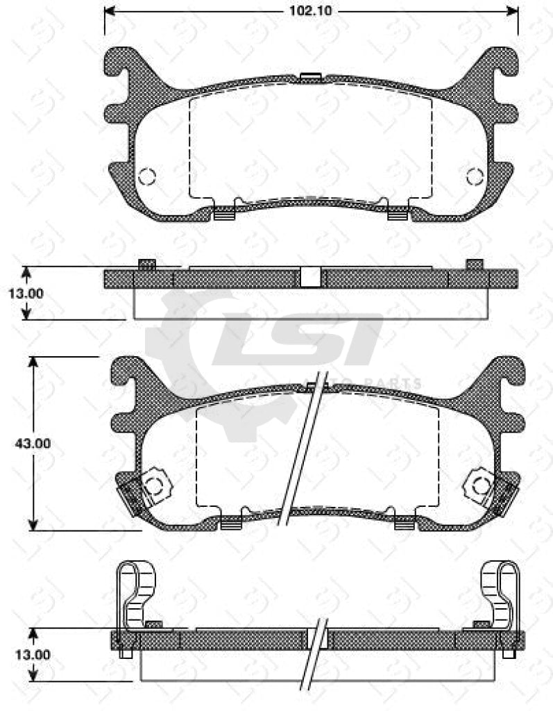 Roadhouse Brake Pads Rear Ford