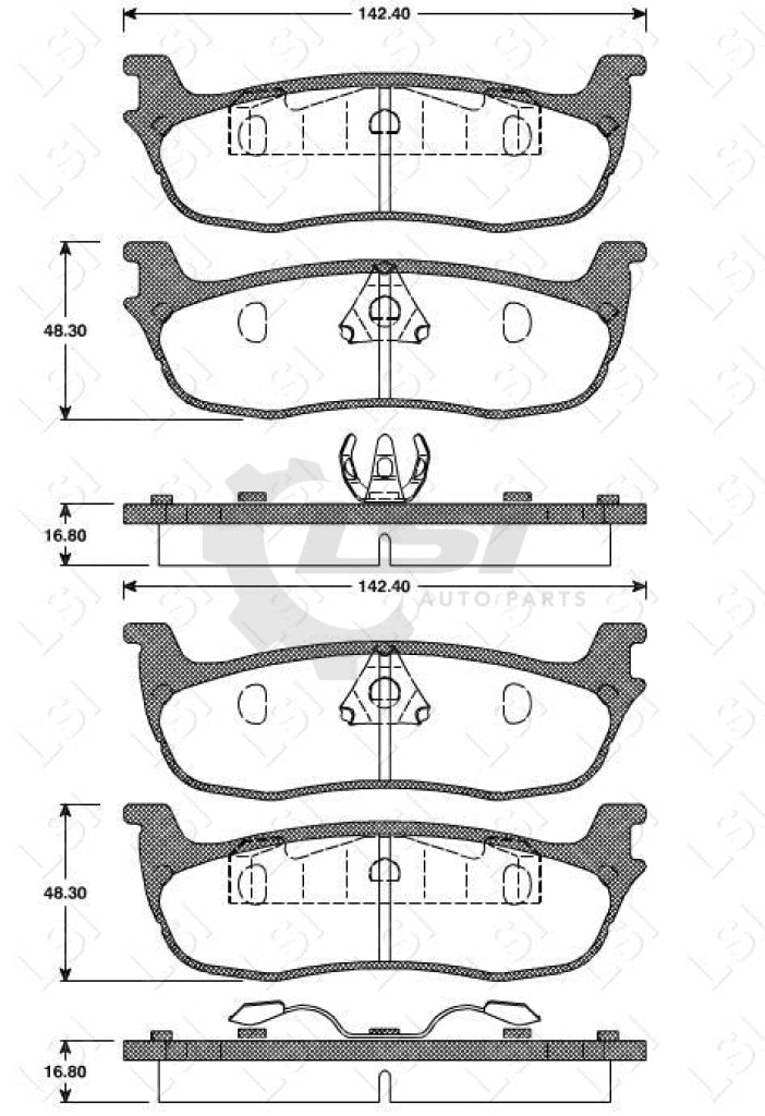 Roadhouse Brake Pads Rear Ford