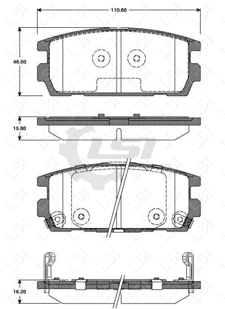 Roadhouse Brake Pads Rear Hyundai