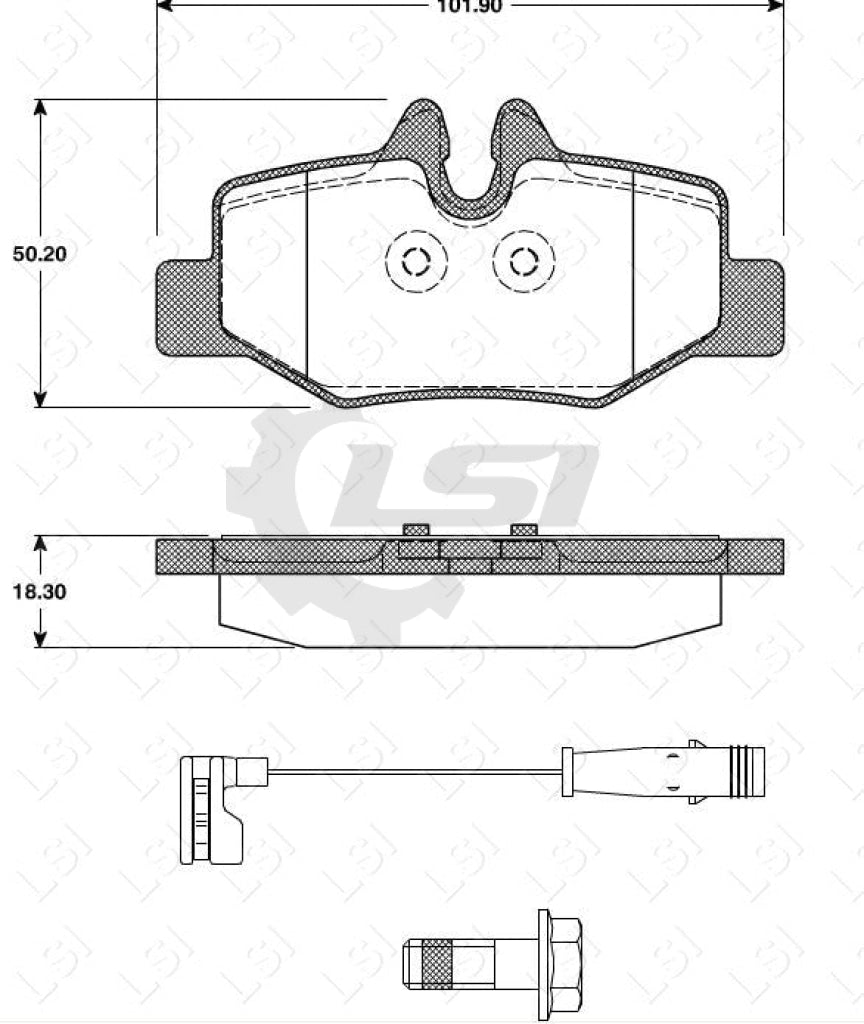 Roadhouse Brake Pads Rear Mercedes Benz