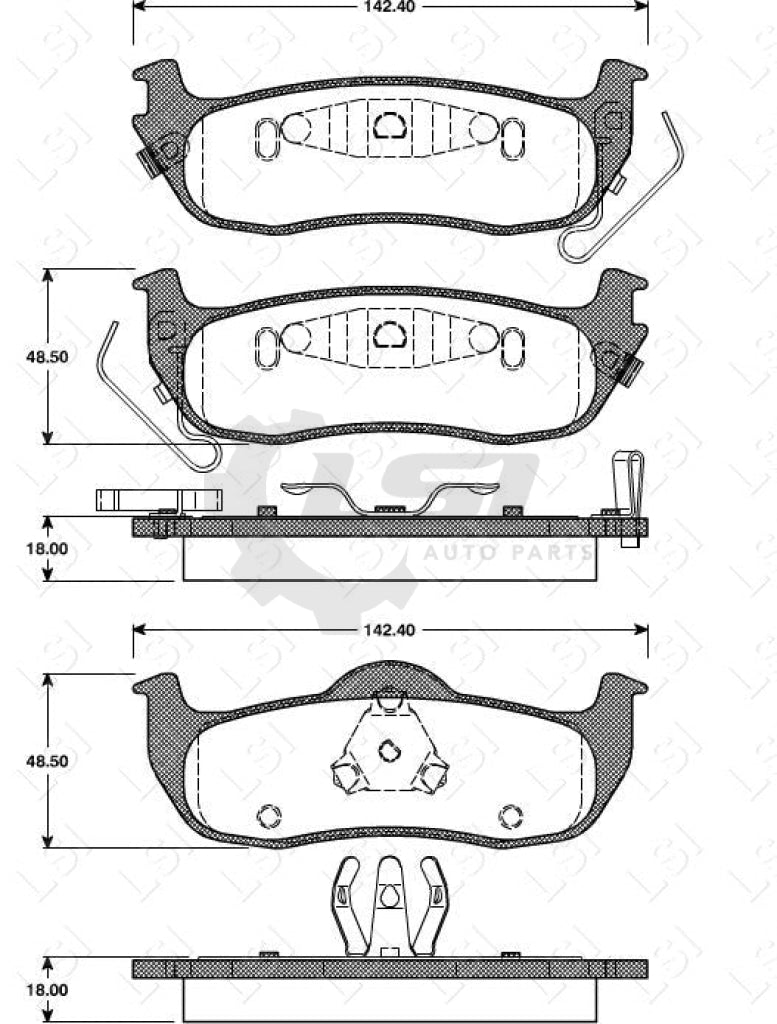 Roadhouse Brake Pads Rear Nissan