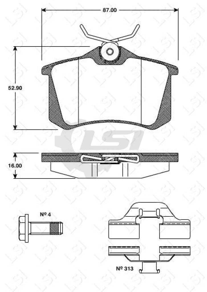 Roadhouse Brake Pads Rear Renault/ Vw