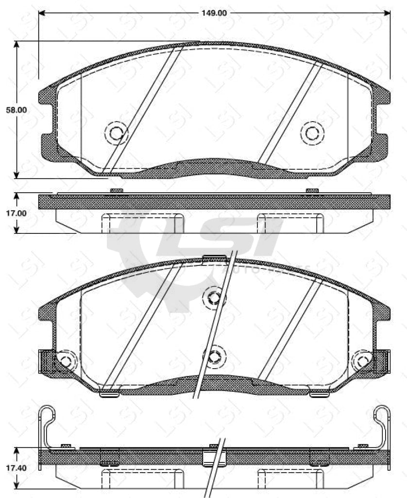 Roadhouse Ceramic Brake Pads Fr Hyundai Can Use Db1450