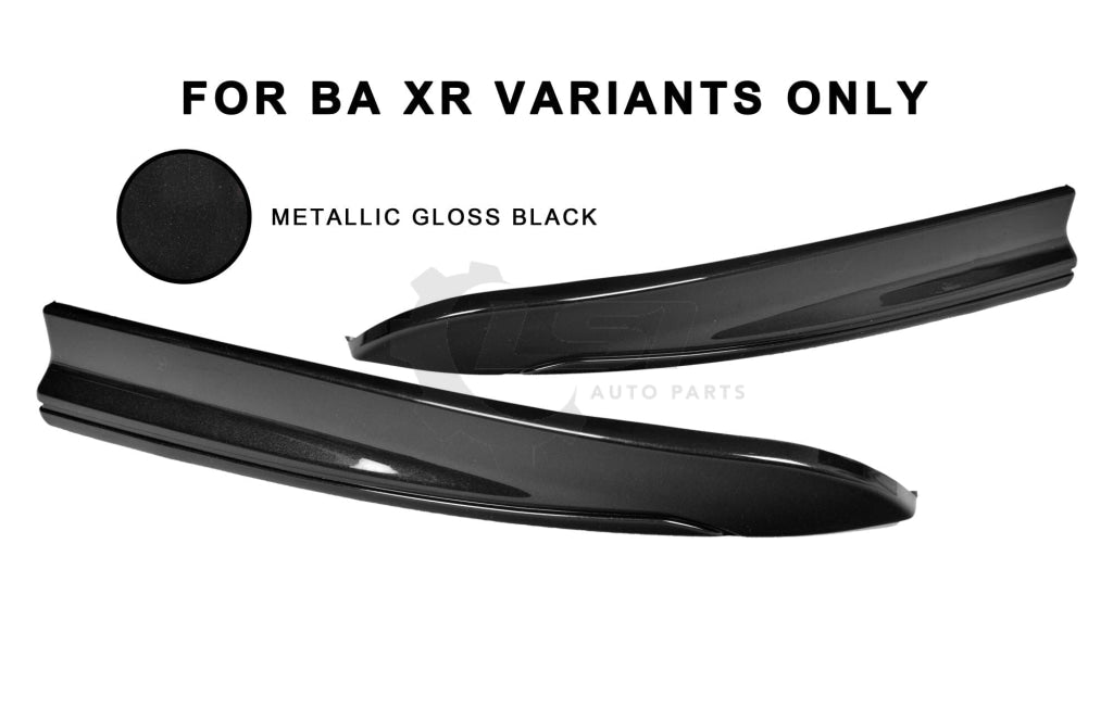 Set Pair Bumper Bar Side Lower Spoiler Pod Black For Ford Falcon Ba Xr6 Xr8 Extension