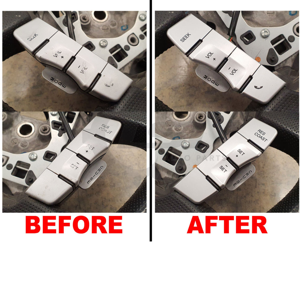 Steering Control Switch Button Caps Covers (Nv) For Ford Fpv Fg Fg-X Xr6 Xr8