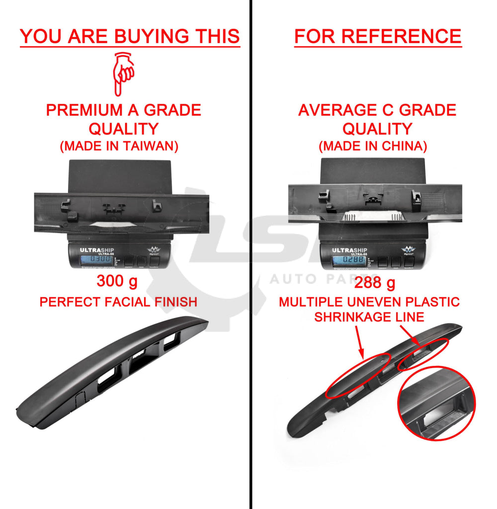 Tailgate Door Handle Garnish Cover Black W/H For Nissan Dualis J10 07~14 Ti/Ti-L