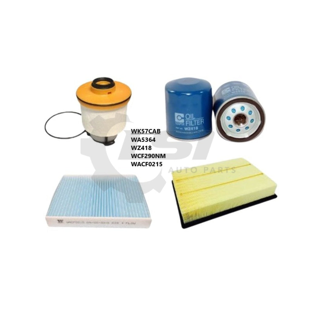 Wesfil Air Oil Fuel Cabin Filter Kit WK57CAB for Toyota Hilux SR5 Cruiser Extra CAB GUN126R Filter Service Kit