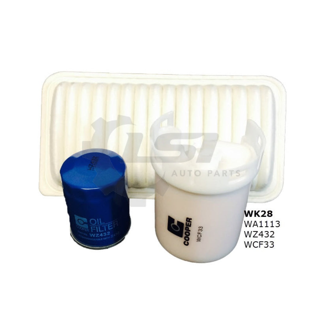 Wesfil Filter Kit WK28 for Toyota Corolla 2003-2006 1.8L 2ZZGE Filter Kit