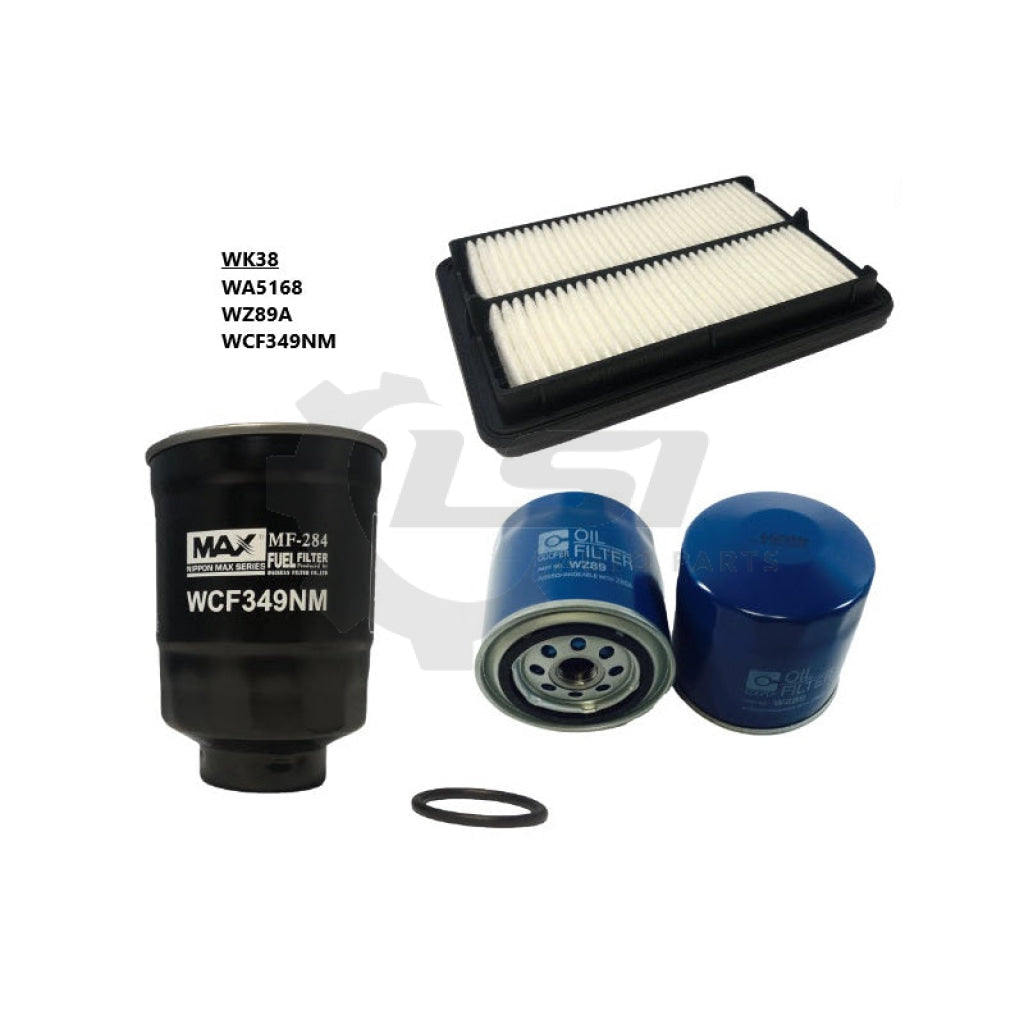 Wesfil Air Oil Fuel Filter Kit WK38 for Nissan Navara 2.5L TD D40 Diesel Thai Buillt Filter Service Kit