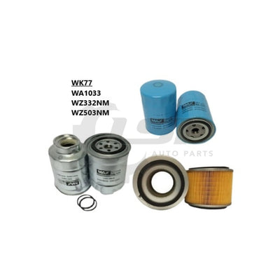 Wesfil Air Oil Fuel Filter Kit WK77 for Nissan Patrol 2002-2007 Y61 4.2L TD42 Filter Service Kit