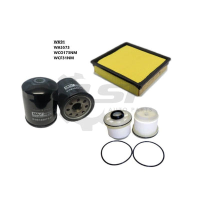 Wesfil Air Oil Fuel Filter Kit WK91 for Mazda BT50 XT B30 3.0L 4JJ3-TCX Filter Kit