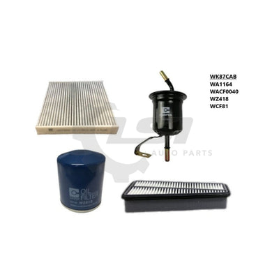Wesfil Air Pollen Oil Fuel Cabin Filter Kit WK87CAB for Toyota Hilux 2005-2014 4.0L GGN15/25 (RSK35) Filter Kit