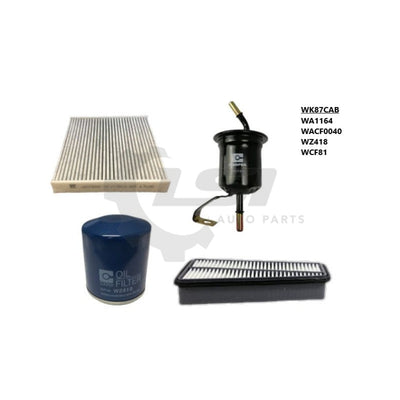 Wesfil Air Pollen Oil Fuel Cabin Filter Kit WK87CAB for Toyota Hilux 2005-2014 4.0L GGN15/25 (RSK35) Filter Kit
