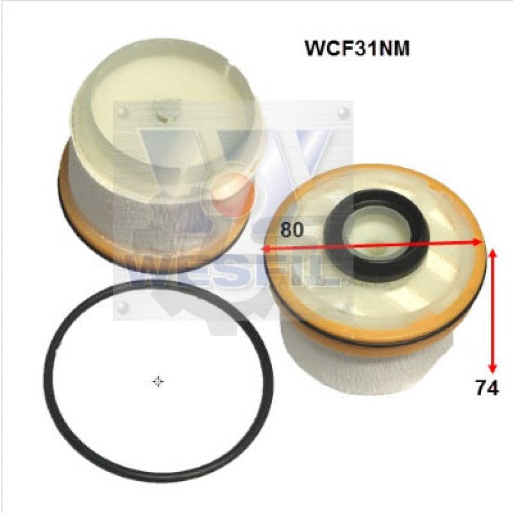 Wesfil Fuel Filter For Toyota Hiace Hilux Mazda Bt50 Isuzu D-Max Mu-X