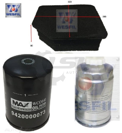 Wesfil Oil Air Filter Set For Mahindra Xuv500 Td Service Kit