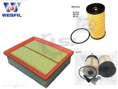 Wesfil Oil Air Filter Set For Renault Trafic X82 Service Kit
