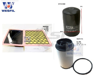 Wesfil Oil Air Filter Set For Iveco Daily 35S17 Service Kit