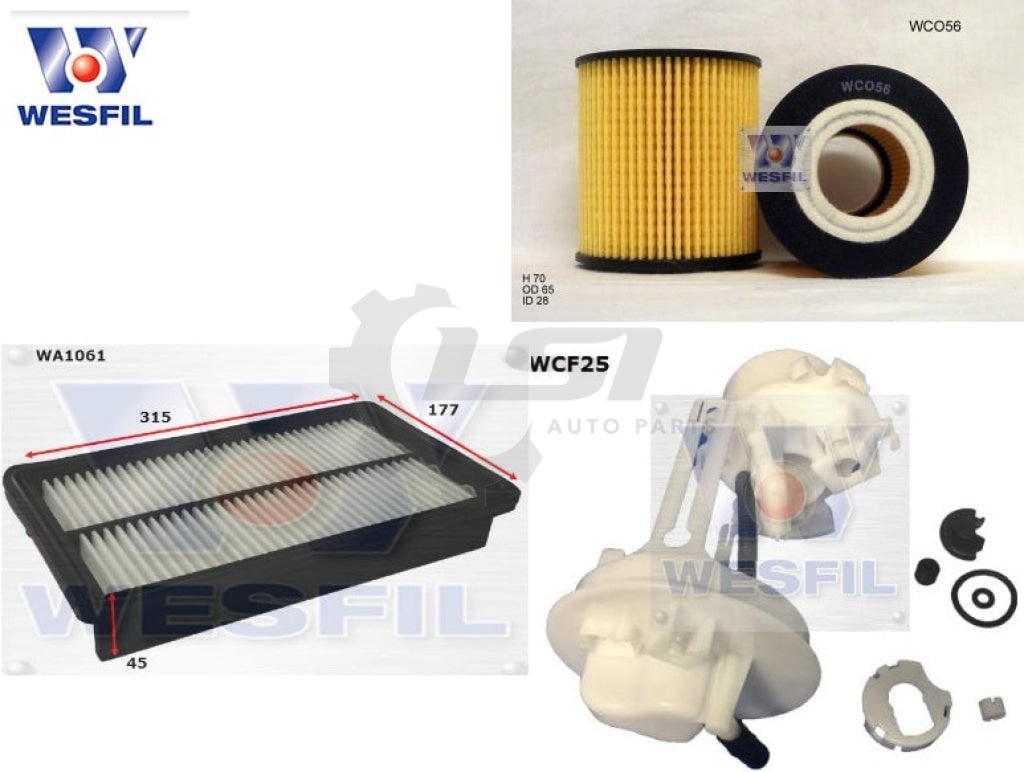 Wesfil Oil Air Filter Set For Mazda 6 Service Kit