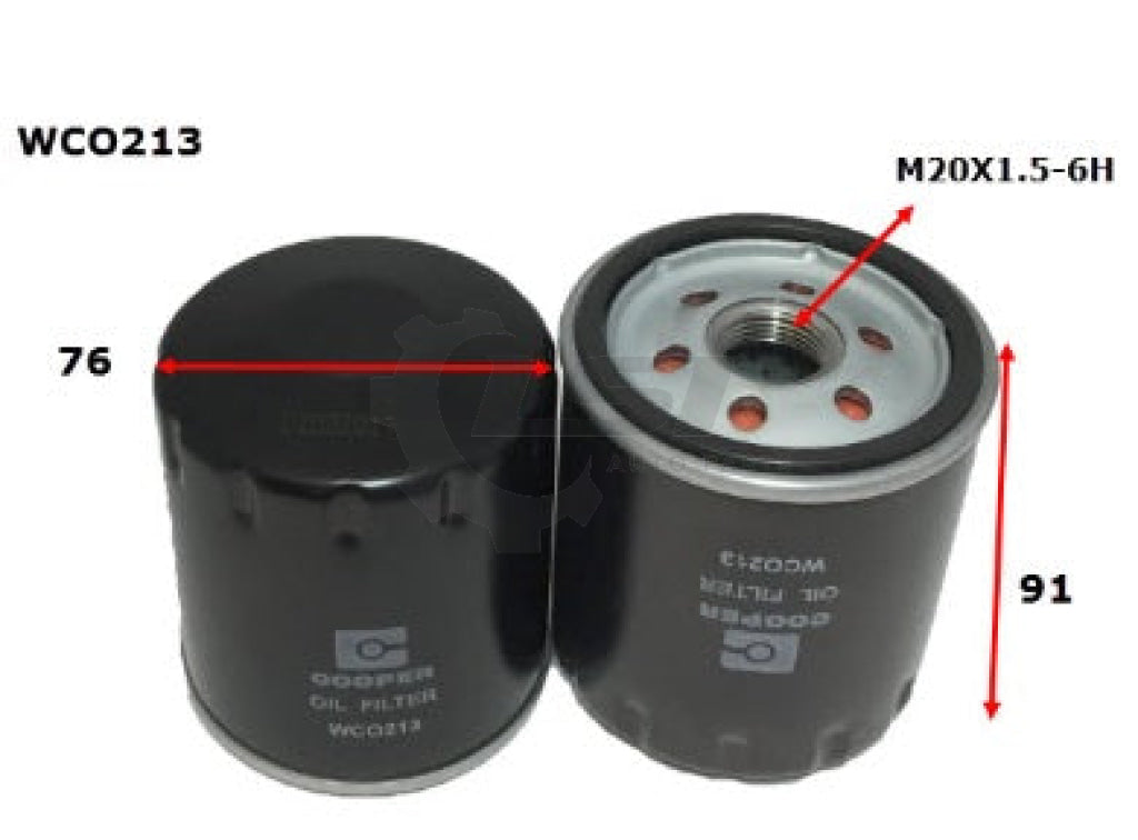 Wesfil Oil Filter Wco213Nm